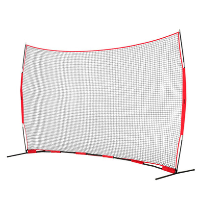 Barricade Backstop Net, 16x10 ft Ball Sports Barriärnät, Bärbar träningsutrustning med bärväska, Skyddsskärm för Baseball Softball Lacrosse Fotboll Hockeyträning, för bakgård