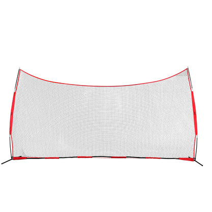 Barricade Backstop-nät, 20x10 fot bollsportbarriärnät, bärbar träningsutrustning med bärväska, skyddsskärm för baseball softball Lacrosse fotbollshockeyträning, för bakgård