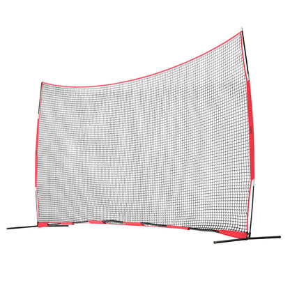 Barricade Backstop-nät, 20x10 fot bollsportbarriärnät, bärbar träningsutrustning med bärväska, skyddsskärm för baseball softball Lacrosse fotbollshockeyträning, för bakgård