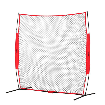 Barricade Backstop Net, 7x7 ft Ball Sports Barriärnät, Bärbar träningsutrustning med bärväska, Skyddsskärm för Baseball Softball Lacrosse Fotboll Hockeyträning, för bakgård
