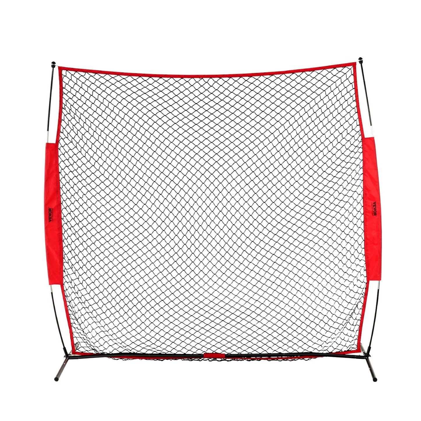 Barricade Backstop Net, 7x7 ft Ball Sports Barriärnät, Bärbar träningsutrustning med bärväska, Skyddsskärm för Baseball Softball Lacrosse Fotboll Hockeyträning, för bakgård