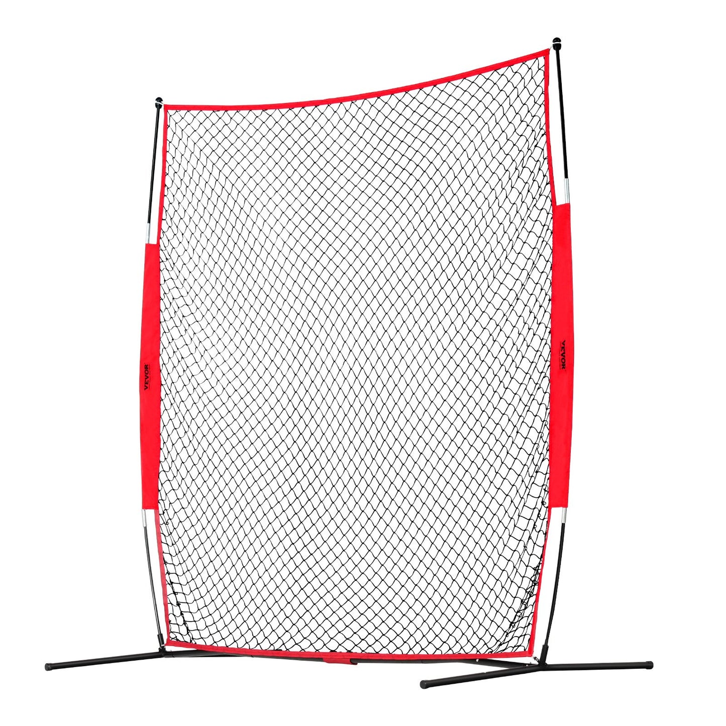 Barricade Backstop Net, 7x7 ft Ball Sports Barriärnät, Bärbar träningsutrustning med bärväska, Skyddsskärm för Baseball Softball Lacrosse Fotboll Hockeyträning, för bakgård