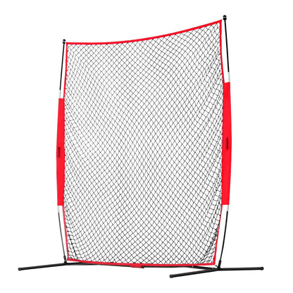 Barricade Backstop Net, 7x7 ft Ball Sports Barriärnät, Bärbar träningsutrustning med bärväska, Skyddsskärm för Baseball Softball Lacrosse Fotboll Hockeyträning, för bakgård