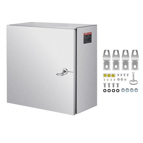 NEMA Stainless Steel Enclosure, 12 x 12 x 8\'\' NEMA 4X Steel Electrical Box, IP66 Waterproof & Dustproof, Outdoor/Indoor Electrical Junction Box, with Mounting Plate
