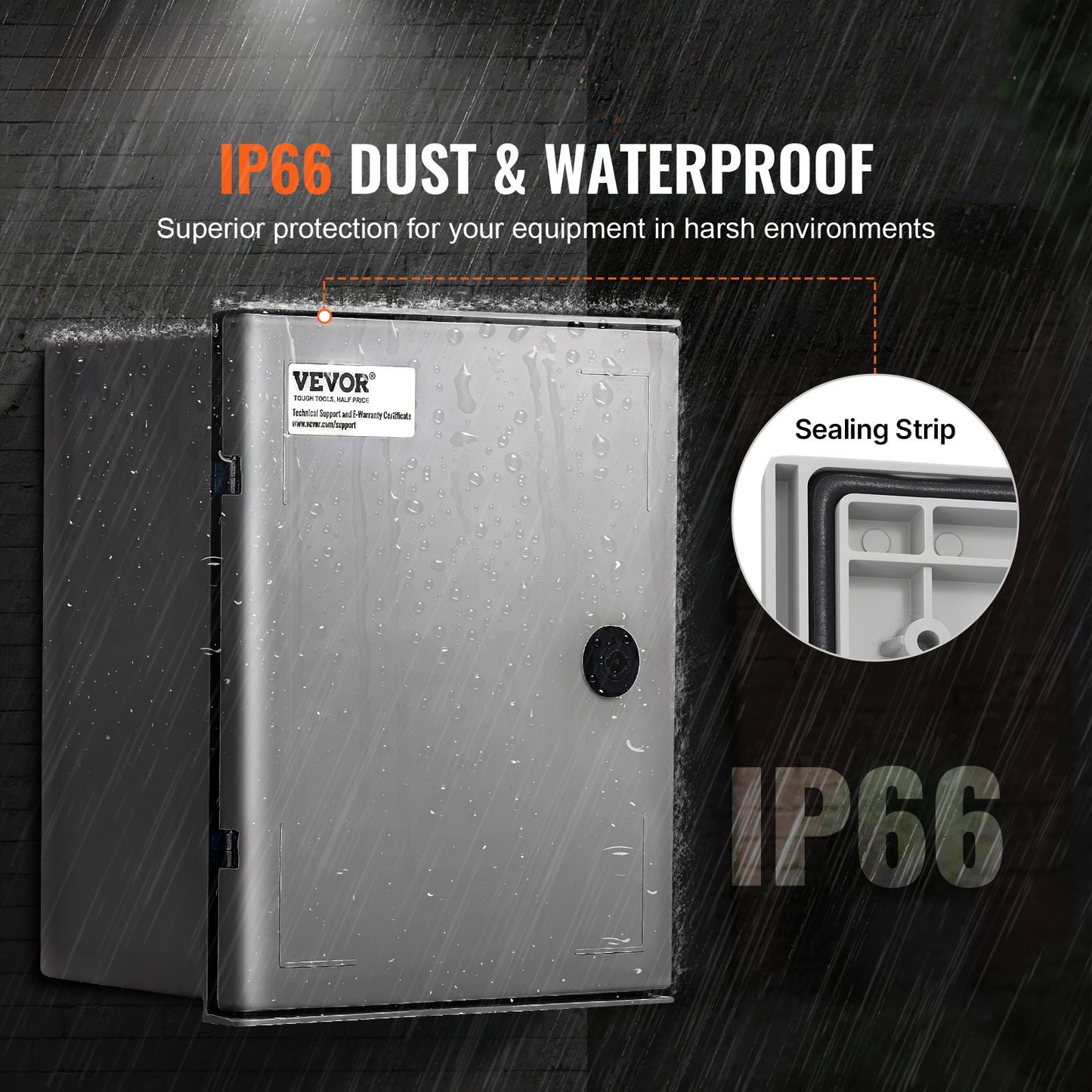 NEMA Electric Box, 12x10x6'' NEMA 4X Fiberglass Electric Enclosure, IP66 Water & Dust Resistant, Suitable for Both Outdoor & Indoor Use, Includes Mounting Plate (30x25x14 cm)