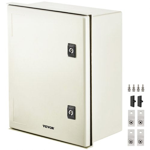 NEMA Steel Enclosure, 16 x 12 x 8\'\' NEMA 4X Fiberglass Electrical Box, IP66 Waterproof & Dustproof, Outdoor/Indoor Electrical Junction Box, with Mounting Plate(40 x 30 x 20 cm)
