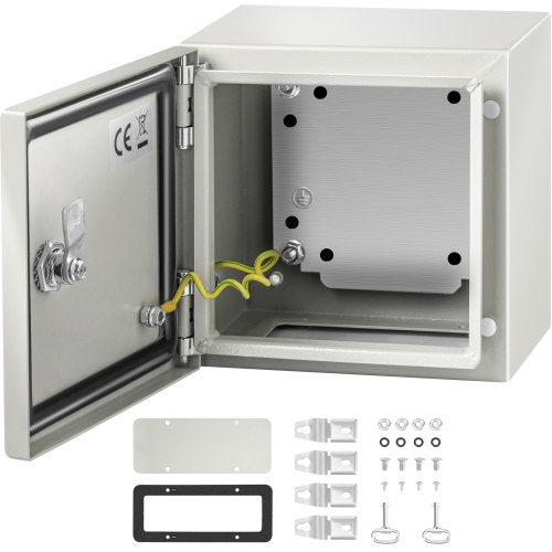 NEMA Metal Case, 8x8x6'' NEMA 4X Metal Electric Enclosure, IP66 Water & Dust Resistant, Suitable for Both Outdoor & Indoor Electrical Connections