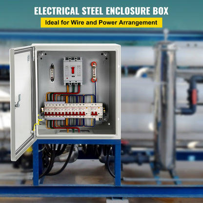 NEMA-Stahlgehäuse, 8 x 8 x 6 Zoll NEMA 4X Stahl-Schaltkasten, IP66 wasser- und staubdicht, Außen-/Innen-Anschlusskasten