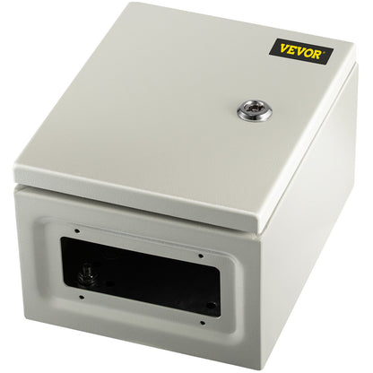 NEMA-Stahlgehäuse, 10 x 8 x 6 Zoll NEMA 4X Stahl-Schaltkasten, IP66 wasser- und staubdicht, elektrischer Anschlusskasten für den Außen- und Innenbereich, mit Montageplatte