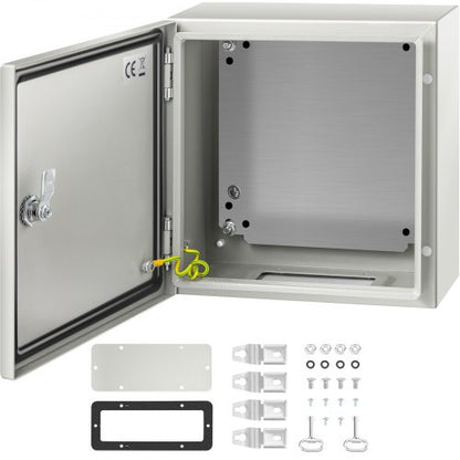 NEMA Steel Enclosure, 12 x 12 x 6\'\' NEMA 4X Steel Electrical Box, IP66 Waterproof & Dustproof, Outdoor/Indoor Electrical Junction Box, with Mounting Plate