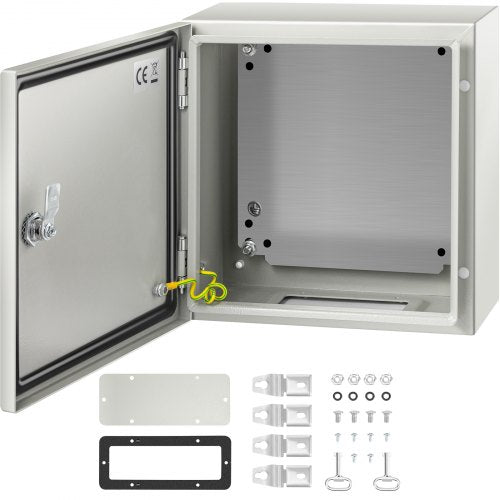 NEMA Steel Enclosure, 12 x 12 x 6\'\' NEMA 4X Steel Electrical Box, IP66 Waterproof & Dustproof, Outdoor/Indoor Electrical Junction Box, with Mounting Plate