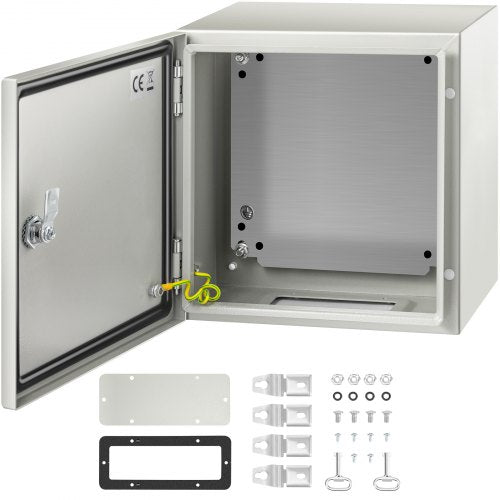 NEMA Steel Enclosure, 12 x 12 x 8\'\' NEMA 4X Steel Electrical Box, IP66 Waterproof & Dustproof, Outdoor/Indoor Electrical Junction Box, with Mounting Plate