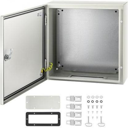 NEMA Steel Enclosure, 16 x 16 x 6\'\' NEMA 4X Steel Electrical Box, IP66 Waterproof & Dustproof, Outdoor/Indoor Electrical Junction Box, with Mounting Plate