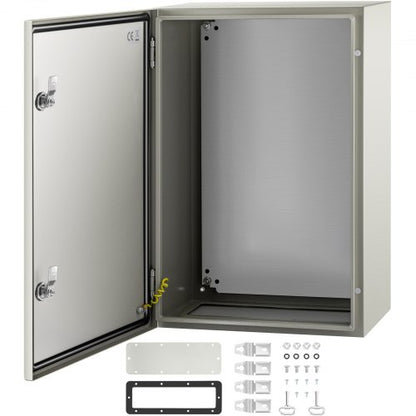 NEMA Steel Enclosure, 24 x 16 x 10\'\' NEMA 4X Steel Electrical Box, IP66 Waterproof & Dustproof, Outdoor/Indoor Electrical Junction Box, with Mounting Plate
