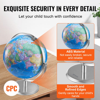 Talking World Globe 9 Inch/228.6mm Interactive Globe for Kids Smart Pen (Map Language: English)