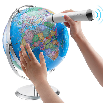 Talking World Globe 9 Inch/228.6mm Interactive Globe for Kids Smart Pen (Map Language: English)