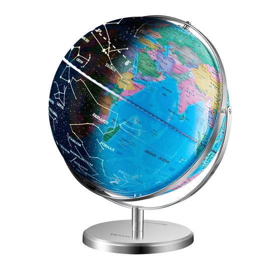 Illuminated World Globe with Stand Educational 13in/330.2mm Constellation (Map Language: English)