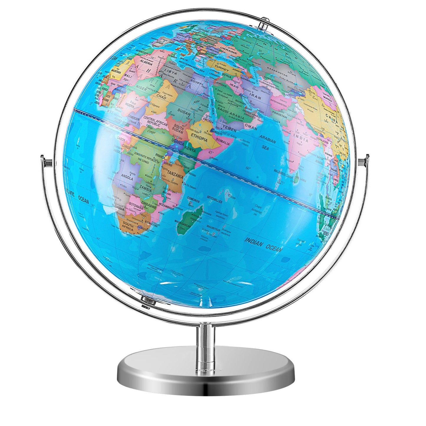 Illuminated World Globe with Stand Educational 13in/330.2mm Constellation (Map Language: English)