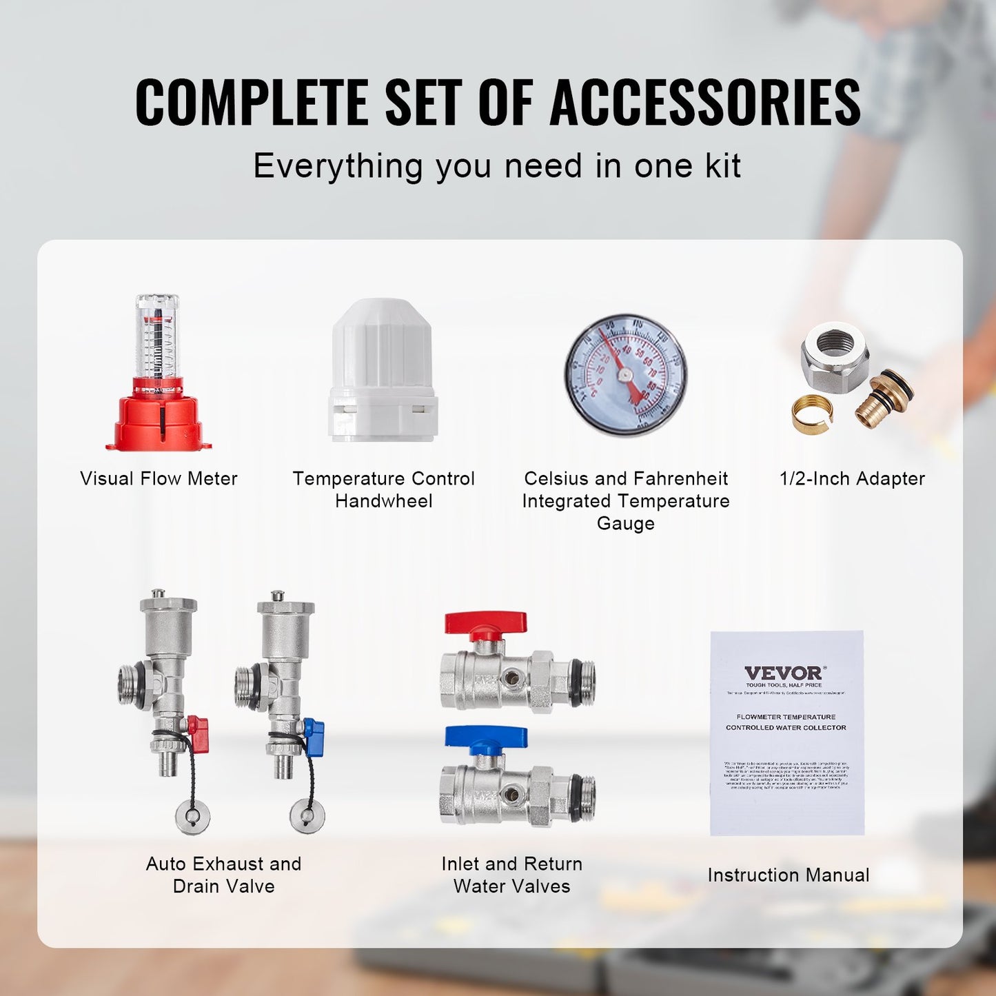 3-branch radiant heat distributor 1/2" PEX hose for floor heating distributor