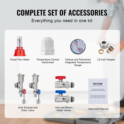 3-branch radiant heat distributor 1/2" PEX hose for floor heating distributor