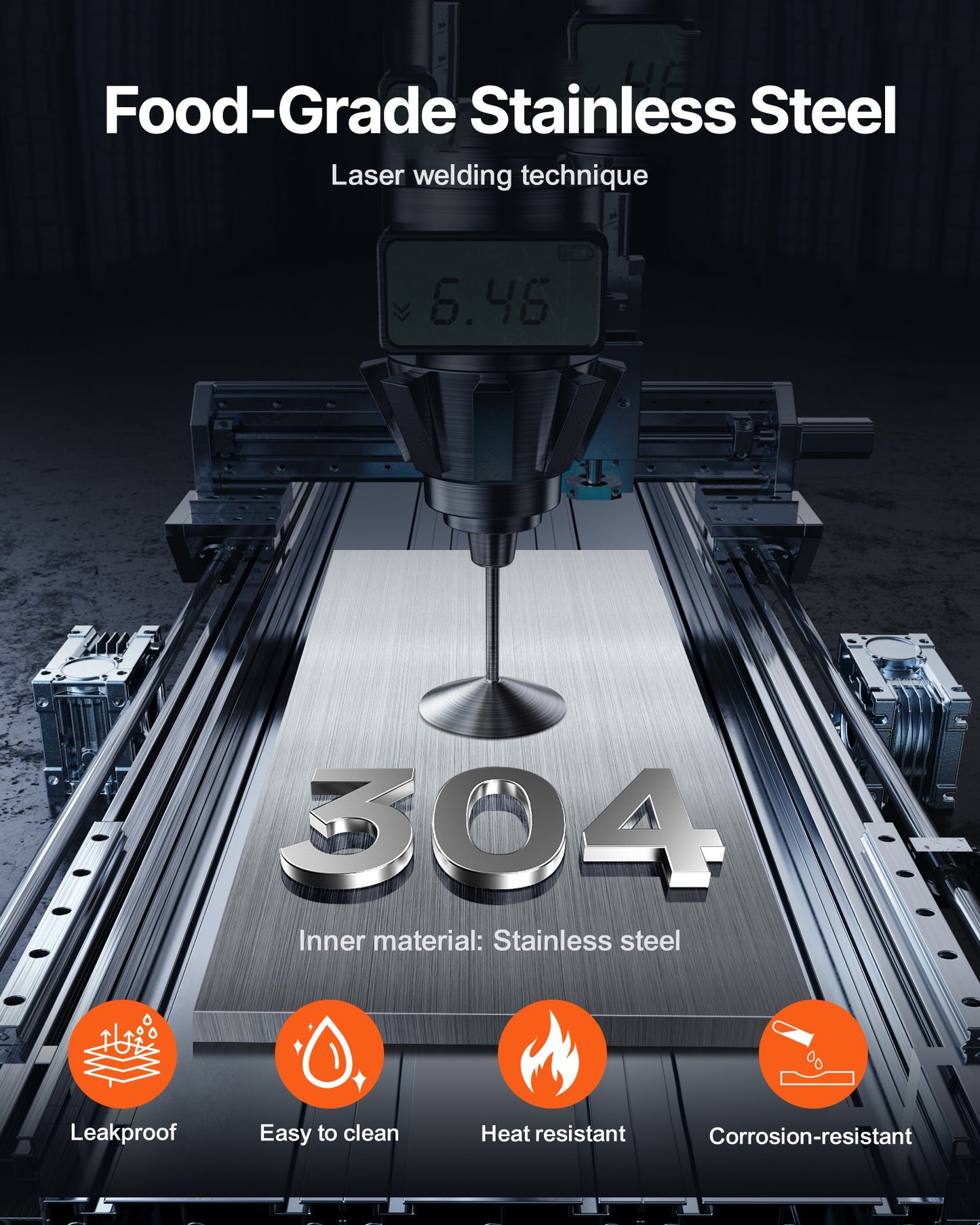 Electric Cheese Dispenser with Pumps, 2.4x2 L Commercial Hot Fudge Warmer, Stainless Steel Heated Double Pumps Dispenser, 86-230℉ Temp Adjustable Nacho Cheese Warmer for Fudge Cheese Caramel