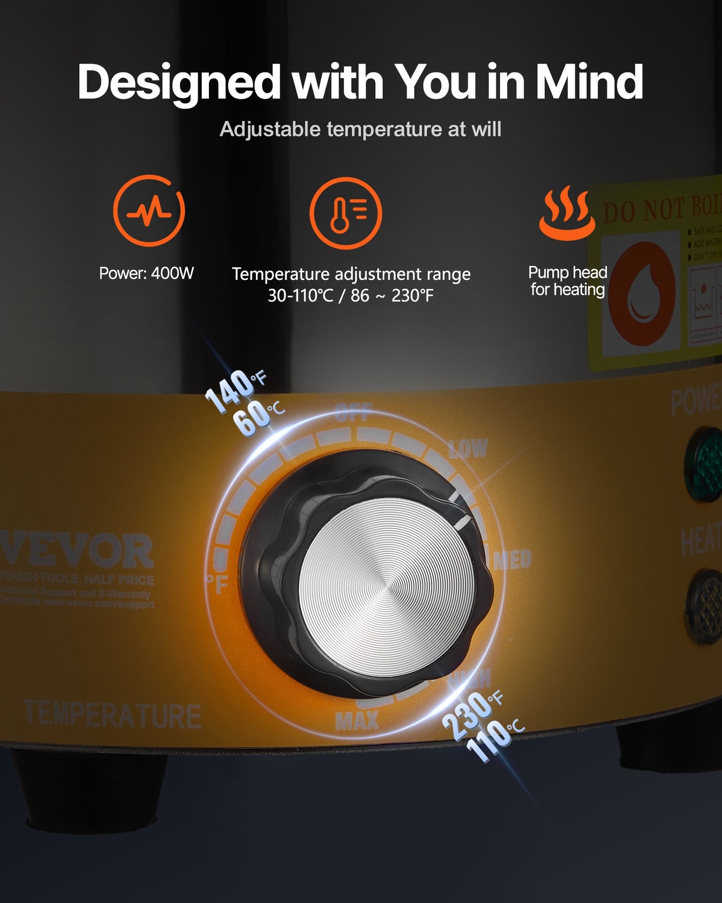 Electric Cheese Dispenser with Pump, 2.4L Commercial Hot Fudge Warmer, Stainless Steel Pump Dispenser, 86-230℉ Temp Adjustable Nacho Cheese Sauce Warmer, for Hot Fudge Cheese Caramel