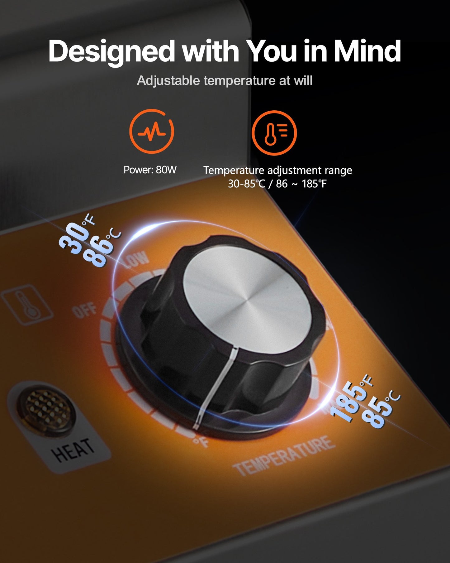 Electric Bottle Warmer with Bottle, 0.8L Commercial Cheese Dispenser, Hot Fudge Warmer 86-185℉ Temp Adjustable, Plastic Bottle Nacho Cheese Sauce Warmer for Hot Fudge Cheese Caramel, Square