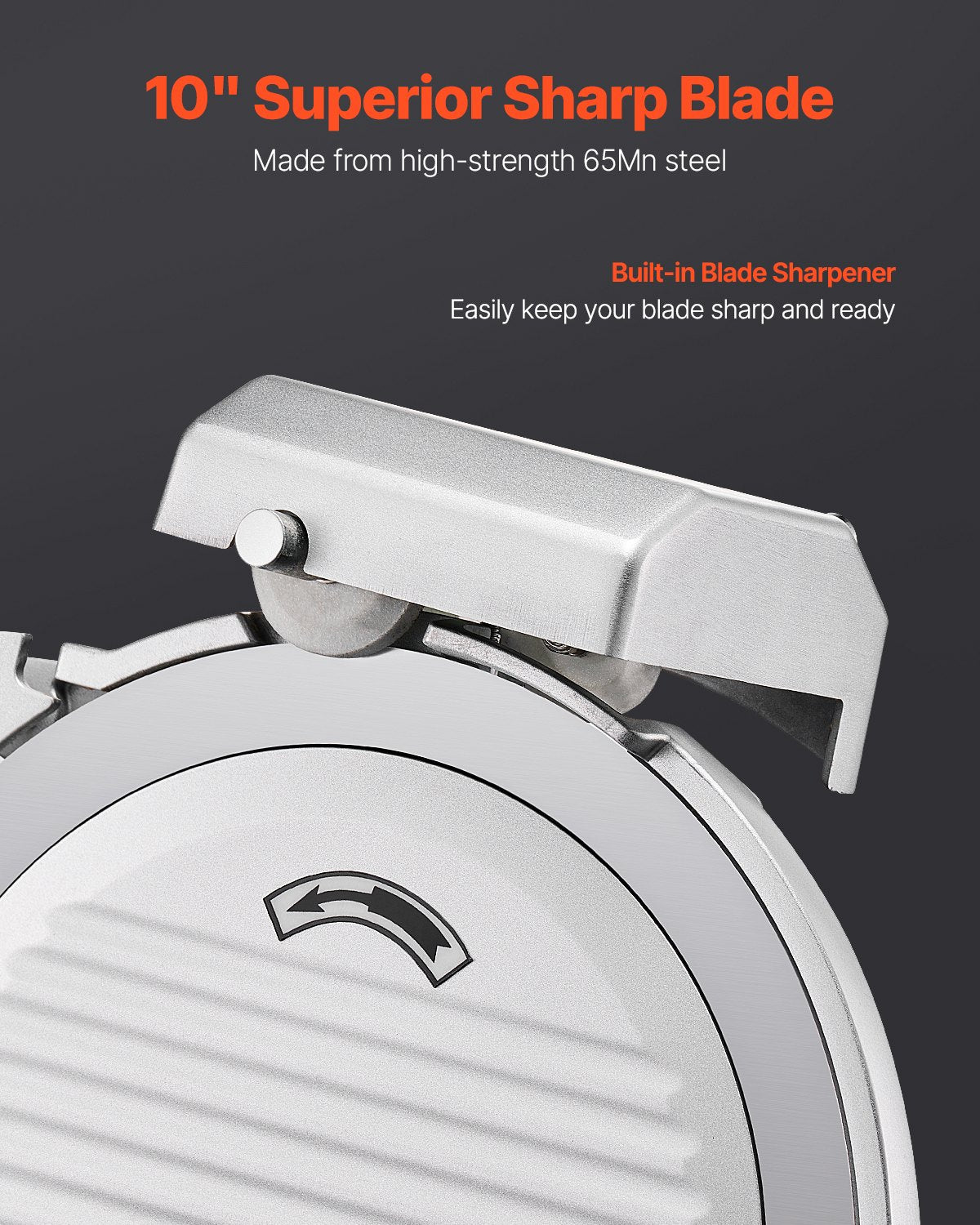 Meat Slicer 180W 10 Inch Electric Deli Food Slicer for Meat Bread Cheese