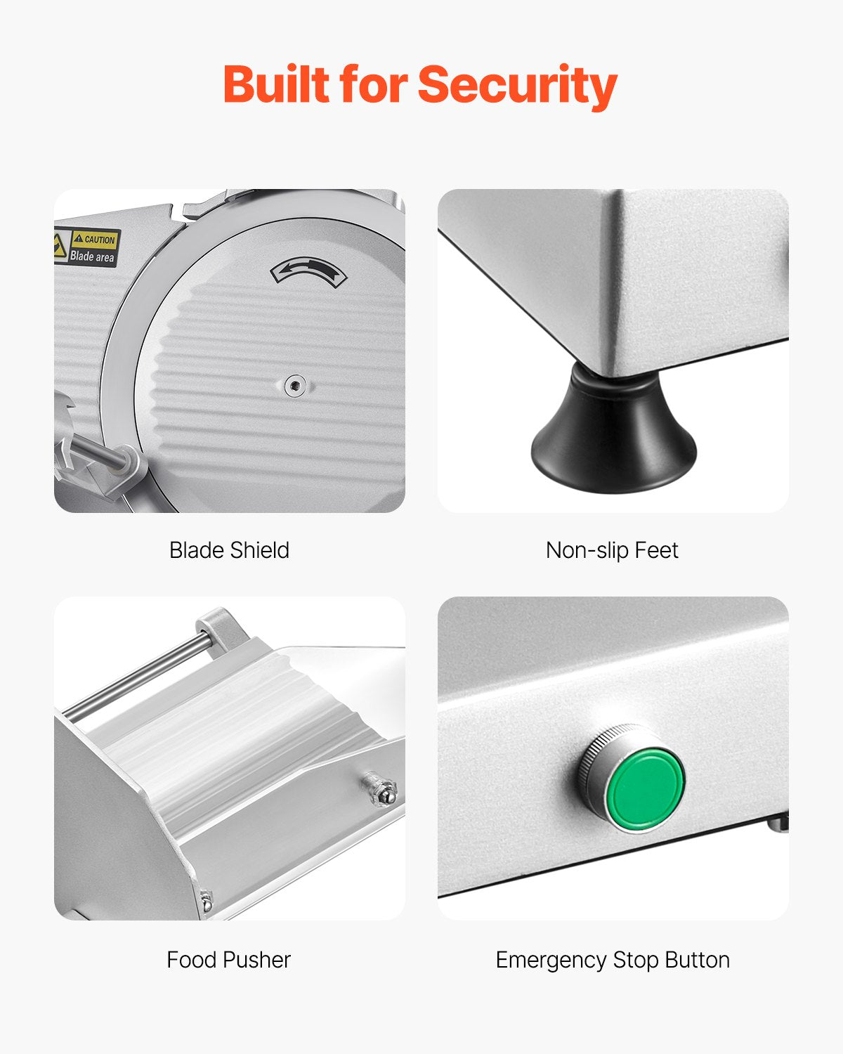 Meat Slicer 180W 10 Inch Electric Deli Food Slicer for Meat Bread Cheese