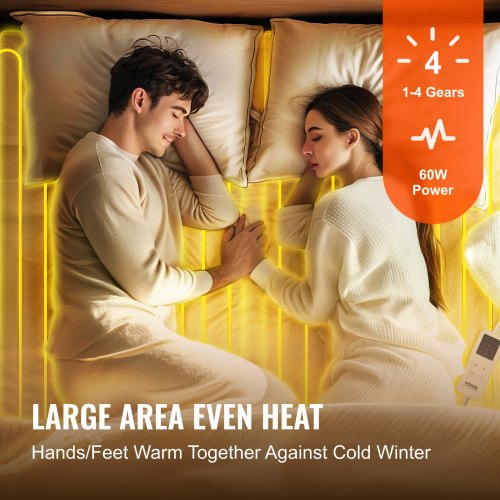 Heated Mattress Pad 150 x 80 cm Electric Bed Heater with Timer Auto Off | EU