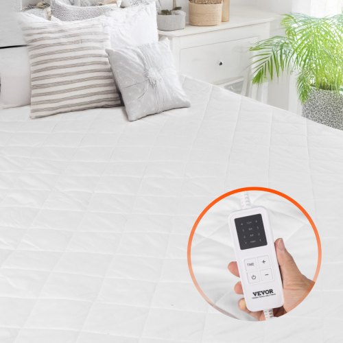 Heated Mattress Pad 150 x 80 cm Electric Bed Heater with Timer Auto Off | EU