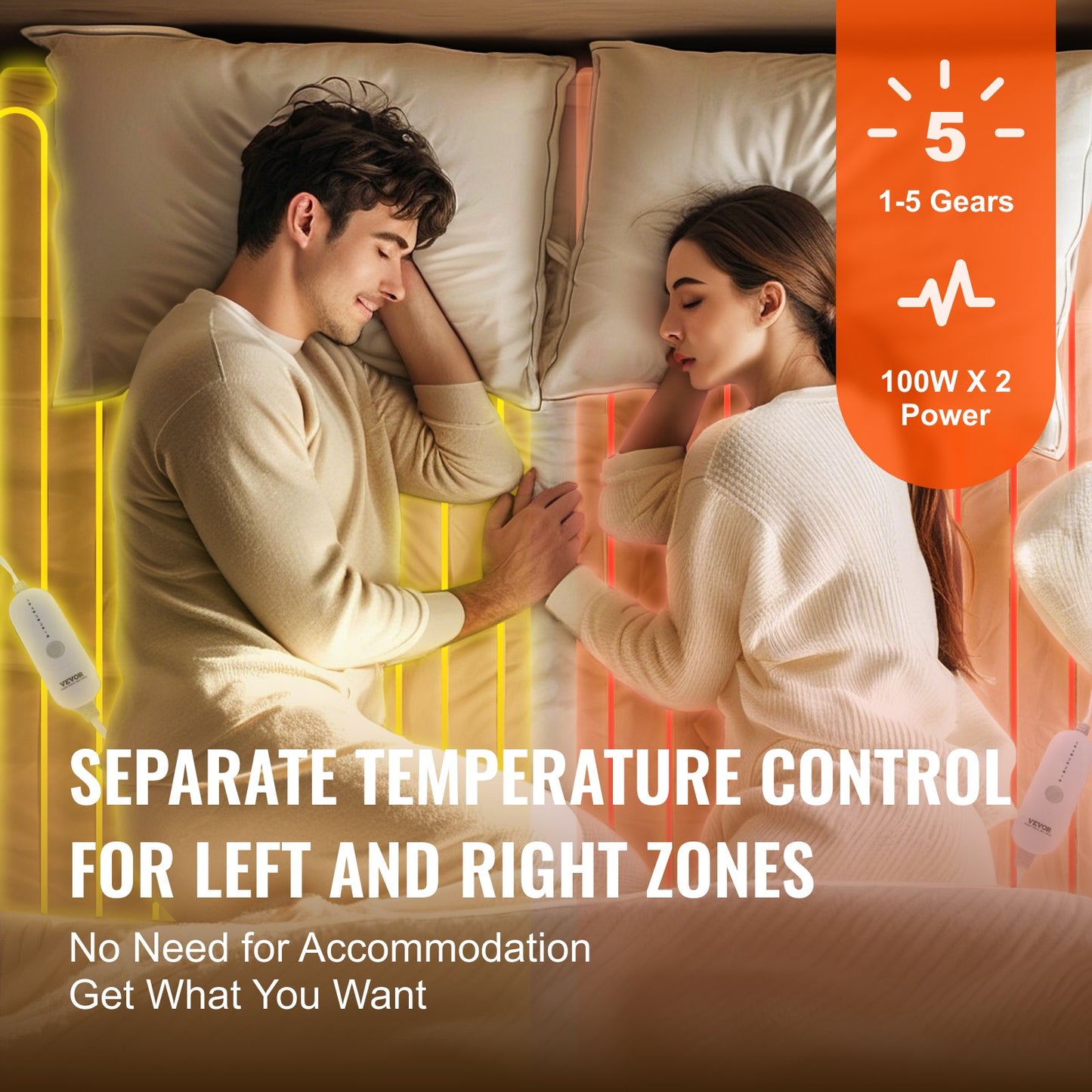 Heated Mattress Pad, 78 x 80 in, King Electric Bed Warmer with 1-5 Heat Settings Control, 10-Hour Auto Shut Off, Machine-Wash Breathable Coral Fleece Heating Electric Mattress Sheets, White