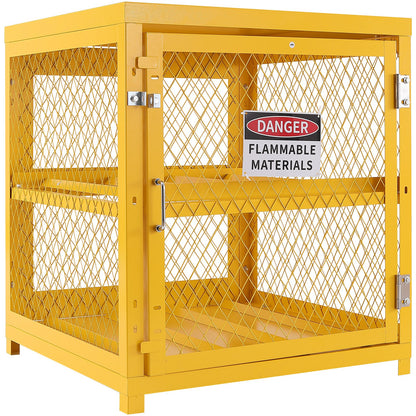 Horizontal Cylinder Storage Cabinet 4x33lb Capacity Propane Storage Cage