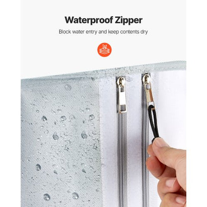 Brandsäker dokumentväska, 1200 ℉ Värmeisolerad brandsäker och vattentät väska med slät dragkedja, bärbar filförvaringsorganisatör för hemmakontor, resor, för pass, viktiga dokument, filer |  EU