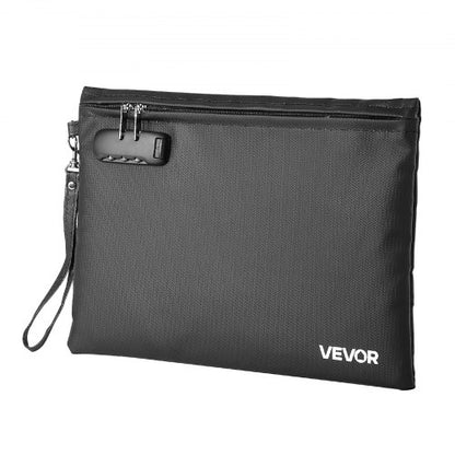 Fireproof Document Bag, 1832 ℉ Heat Insulated Fireproof & Waterproof Bag with Lock, Portable File Storage Security Organizer Home Office Travel Use, for Passports, Important Documents & Files