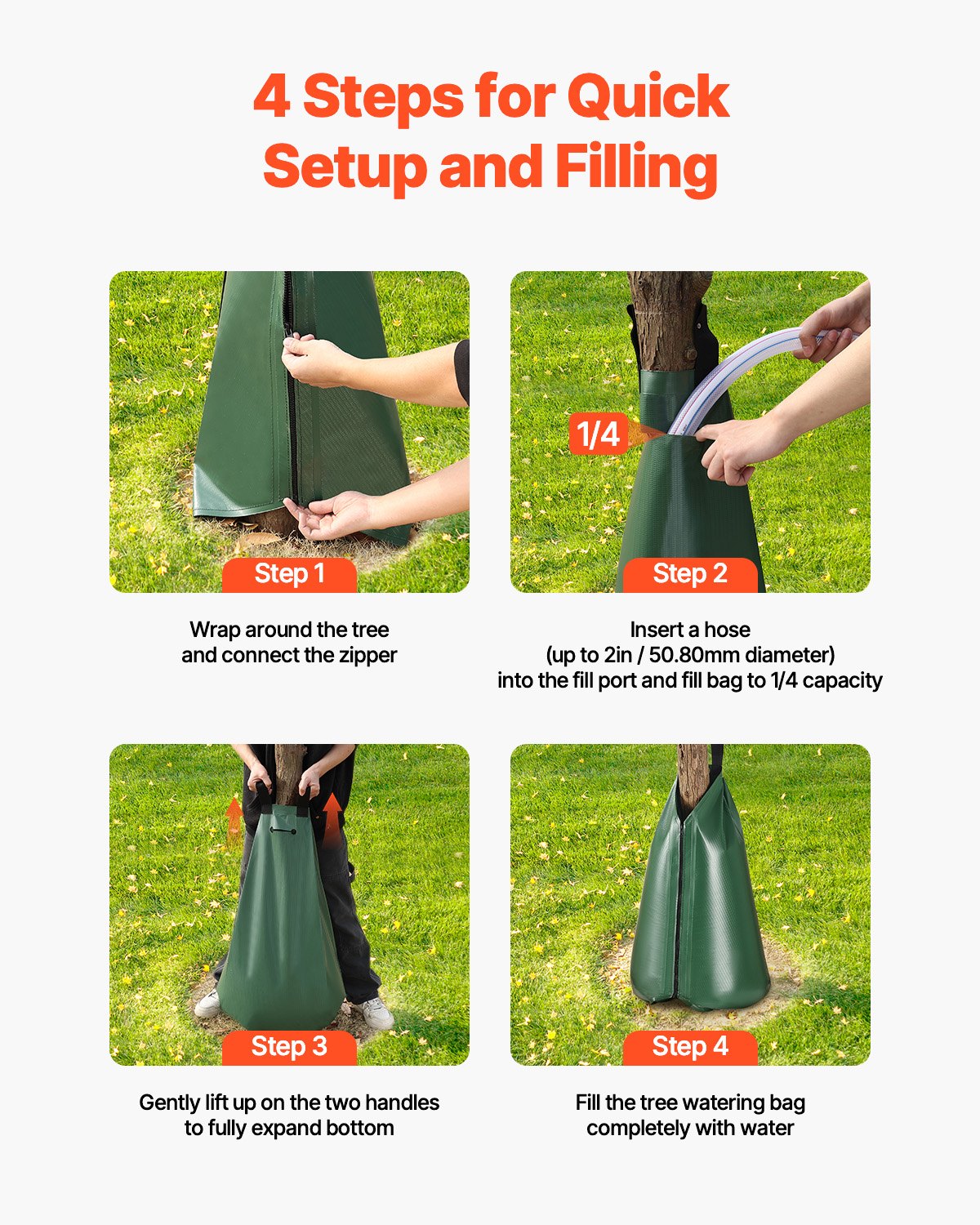 Trädvattenpåse 25-pack 20 liter Slow Release Tree Water Bag Slitstark