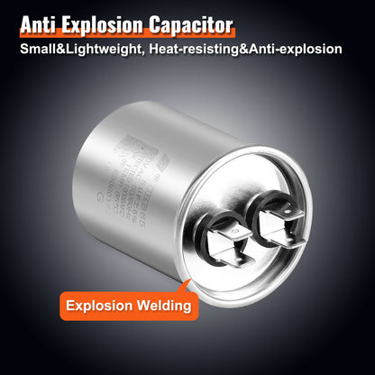 Condenser Fan Motor 5KCP39BGS069S, 5KCP39BGY915S, 1/10 HP 208-230V, 1100RPM, OEM Standard Upgraded Replacement Condenser Motor Reversible Rotating, Explosion-proof CBB65 5μF/370V Capacitor