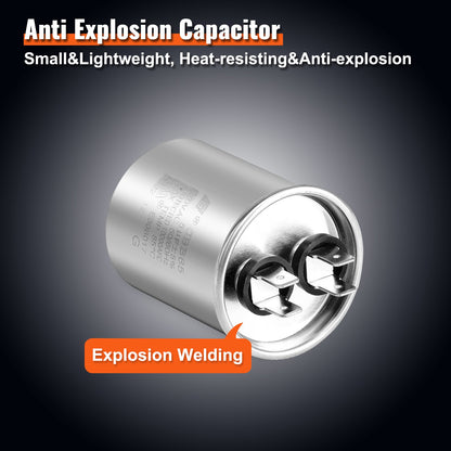 Condenser Fan Motor 5KCP39EGS070S, 5KCP39EGY823S, 1/4 HP 208-230V, 1100RPM, OEM Standard Upgraded Replacement Condenser Motor Reversible Rotating, Explosion-proof CBB65 5μF/370V Capacitor