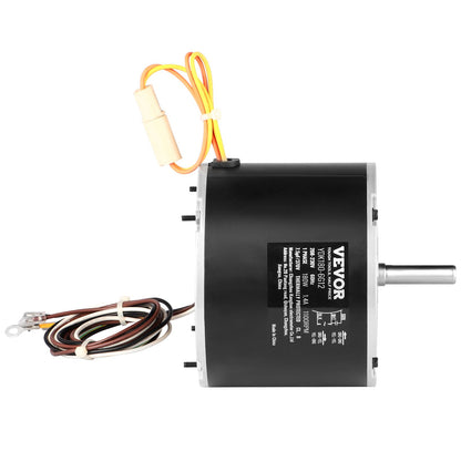 Condenser Fan Motor 5KCP39EGS070S, 5KCP39EGY823S, 1/4 HP 208-230V, 1100RPM, OEM Standard Upgraded Replacement Condenser Motor Reversible Rotating, Explosion-proof CBB65 5μF/370V Capacitor