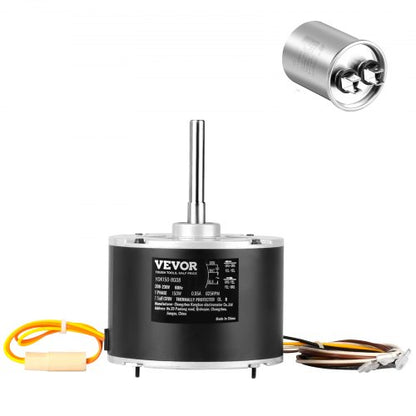 Condenser Fan Motor 5KCP39GFS166S, 3S003, 1/5 HP 208-230V, 825RPM, OEM Standard Upgraded Replacement Condenser Motor Reversible Rotating, Explosion-proof CBB65 7.5μF/370V Capacitor