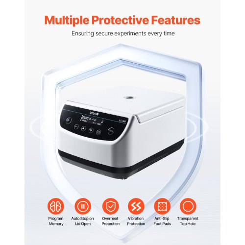 Centrifuge machine 2/5/10/15/50 ml Speed 500-4000 rpm with 1 rotor and timer