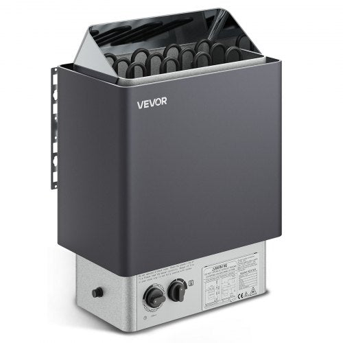 Sauna Heater, 6KW 220V Electric Sauna Stove, Steam Bath Sauna Heater with Built-In Controls, 3h Timer and Adjustable Temp for Max. 176-318 Cubic Feet, Home Hotel Spa Shower Use, FCC Certification