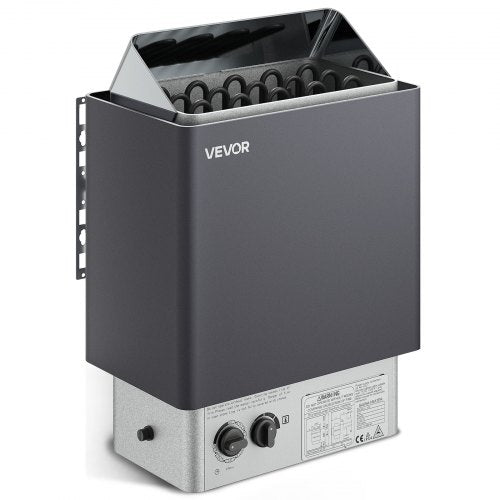 9KW Sauna Heater, Steam Bath Sauna Heater with Built-In Controls, Electric Sauna Stove, 3h Timer and Adjustable Temp for Max. 317-459 Cubic Feet, Home Hotel Spa Shower Use 220V