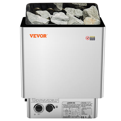 8KW Elektrisk bastuvärmare Inbyggd kontroll 8-12 m³HomeSpa rostfritt stål
