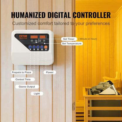 6 kW elektrischer Saunaofen, digitaler Controller für 5–9 m³ Home Spa