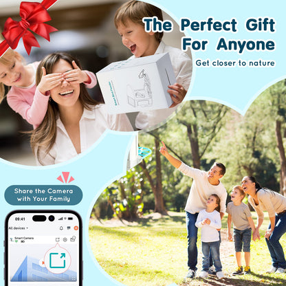 Smart Bird Feeder with Camera 2K HD AI Identify Bird Species Solar Powered