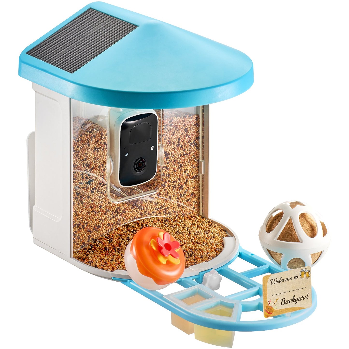 Smart Bird Feeder with Camera 2K HD AI Identify Bird Species Solar Powered