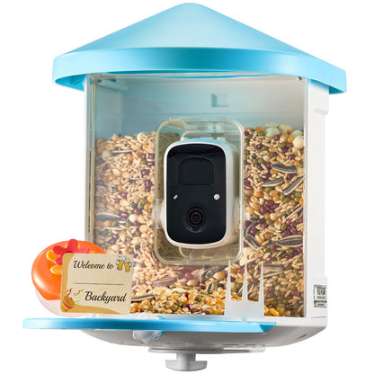 Smart Bird Feeder with Camera 2K HD AI Identify Bird Species Solar Powered