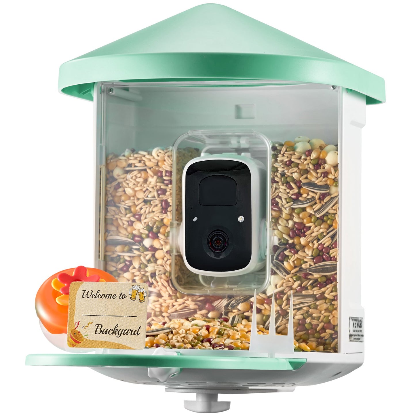 Intelligenter Vogelfutterspender mit Kamera 2K HD KI Vogelarten identifizieren Automatische Erfassung
