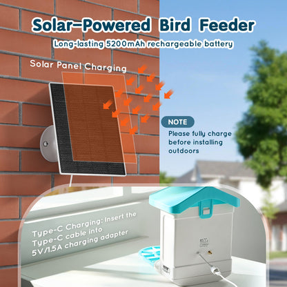Smart Bird Feeder with Camera, 2K HD AI Identify 10,000+ Bird Species, Solar-Powered Bird Watching Camera with Auto Capture & Instant Notify, Wireless Outdoor Ideal Gift for Bird Lovers (Green)